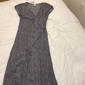Daisy Print Wrap Dress
